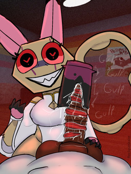 anthro bodily_fluids bulge clothed clothed_sex clothing cum duo fellatio female genital_fluids heart_eyes heart_symbol male male/female multicolored_body oral penile sex slightly_chubby smile tail tail_fetish tail_mouth tail_play tail_sex text twisted_scraps_(dandy's_world) two_tone_body unusual_anatomy unusual_tail white_body rockpankake blushcrunch_studio dandy's_world roblox roi_(rockpankake) scraps_(dandy's_world) miteling toon_(dandy's_world) twisted_(dandy's_world) 2025 digital_media_(artwork) english_text hi_res