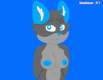 ahegao anthro big_breasts bite biting_lip blue_nipples blue_nose blush bodily_fluids breast_expansion breasts clenched_teeth expansion female fur huge_breasts hyper hyper_breasts hyper_nipples lactating looking_pleasured nipples smile smirk smug solo teeth tongue tongue_out skullman777 jack_(psychoticwalrus) canid canine canis mammal wolf animated hi_res no_sound short_playtime webm