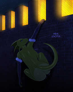 anthro breasts butt claws climbing_wall clothing feet female finger_claws fingerless_gloves genitals gloves green_body green_scales handwear infiltration knife nudist presenting presenting_hindquarters raised_tail scales smug solo tail toe_claws tongue vulva deadmann bethesda_game_studios microsoft mythology oblivion the_elder_scrolls karma_(deadmann) argonian dragon mythological_creature mythological_scalie reptile scalie black_and_white hi_res monochrome