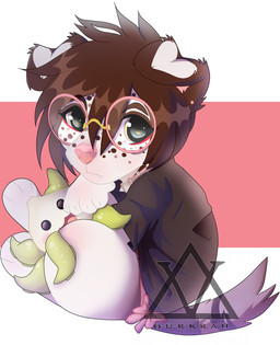 ambiguous_gender anthro blue_eyes bow_accessory chibi clothed clothing collar eyewear floppy_ears freckles glasses hair markings panties pink_collar pink_nose shirt shorthair sitting solo spots spotted_markings topwear underwear avourkrah blizzard_entertainment overwatch pachimari_(overwatch) speckledmoon canid canine canis dalmatian domestic_dog mammal