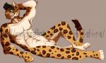 abs animal_genitalia anthro balls genitals male nipples nude penis penis_tip sheath simple_background smile solo spots tapering_penis l-i-t-t-l-e_f-i-r-e cheetah felid feline mammal distracting_watermark watermark