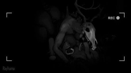 animal_genitalia animal_penis anthro antlers big_breasts big_butt black_tongue bone breasts butt duo equine_genitalia equine_penis fellatio genitals gesture gynomorph gynomorph/male hand_gesture horn huge_breasts huge_butt human_on_anthro intersex intersex/male interspecies larger_intersex licking long_tongue male nipple_piercing nipples nude oral penile penis piercing recording scary sex size_difference skull skull_head tail thick_thighs throbbing throbbing_penis thumbs_up tongue tongue_out tonguejob rayhuma american_mythology indigenous_north_american_mythology mythology north_american_mythology cryptid human mammal wendigo 3d_(artwork) 3d_animation animated digital_media_(artwork) loop no_sound short_playtime webm