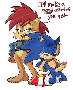 blue_body blue_eyes blue_fur brown_body brown_fur duo eyelashes feet female fur genitals green_eyes hair innie_vulva male male/female penis red_hair text vulva guillion archie_comics sega sonic_the_hedgehog_(archie) sonic_the_hedgehog_(comics) sonic_the_hedgehog_(series) princess_alicia_acorn sonic_the_hedgehog chipmunk eulipotyphlan ground_squirrel hedgehog mammal rodent sciurid english_text hi_res