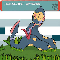 2_penises animal_genitalia animal_penis cloaca feral genitals hemipenes looking_at_viewer male multi_genitalia multi_penis outside penis solo text_box puppybug94 nintendo pokemon generation_3_pokemon pokemon_(species) reptile scalie seviper snake 1:1 2025 digital_drawing_(artwork) digital_media_(artwork) hi_res watermark