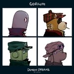 1:1 album_cover anthro canid canine canis clothing cover demon_days dog_(robot_dreams) domestic_dog fritap4p4 gorillaz hat headgear headwear hi_res machine male mammal parody procyonid raccoon rascal_(robot_dreams) robot robot_(robot_dreams) robot_dreams tin_(robot_dreams)
