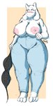 anthro areola big_breasts blush border bra breasts closed_smile clothed clothing digitigrade embarrassed eyebrows eyelashes female floppy_ears fur geometric_background holding_bra holding_clothing holding_object holding_underwear horn huge_breasts huge_thighs long_ears looking_aside lop_ears mature_anthro mature_female mouth_closed nipples paws pink_areola pink_nipples presenting presenting_breasts raised_eyebrows short_horn simple_background slightly_chubby slightly_chubby_anthro slightly_chubby_female small_horn smile smooth_horn solo standing tan_background thick_thighs three-quarter_view topless topless_anthro topless_female underwear white_body white_border white_fur white_horn wide_hipped_female wide_hips mcdoogiy undertale_(series) toriel boss_monster_(undertale) bovid caprine mammal 2023 cel_shading colored_sketch digital_drawing_(artwork) digital_media_(artwork) full-length_portrait hi_res portrait shaded signature sketch