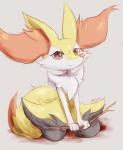 anthro female fur messy smile solo stick eryz nintendo pokemon braixen generation_6_pokemon mammal pokemon_(species) broken hi_res sketch