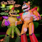 anthro balls big_penis dialogue duo eye_contact flaccid genitals looking_at_another machine male non-mammal_balls on_model penis profanity talking_to_another text moorsheadfalling five_nights_at_freddy's five_nights_at_freddy's:_security_breach scottgames steel_wool_studios glamrock_freddy montgomery_gator alligator alligatorid animatronic bear crocodilian mammal reptile robot scalie ursine 1:1 2022 3d_(artwork) digital_media_(artwork) english_text hi_res