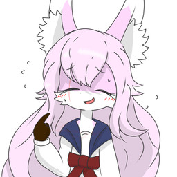 adolescent anthro asian_clothing blush bodily_fluids brown_body brown_fur clothing dipstick_ears ear_markings east_asian_clothing eyes_closed facial_scar female flat_chested fur gesture hair hand_gesture inner_ear_fluff japanese_clothing japanese_school_uniform multicolored_ears open_mouth pink_body pink_ears pink_fur pink_hair pointing pointing_at_self scar school_uniform serafuku simple_background solo sweat tuft uniform white_background white_ear_tips white_inner_ear white_inner_ear_fluff young young_anthro young_female conditional_dnp xammyxx sakura_(xammyxx) canid canine fox mammal 1:1 2025 absurd_res cel_shading digital_media_(artwork) english_description hi_res ibispaint_(artwork) portrait shaded signature watermark