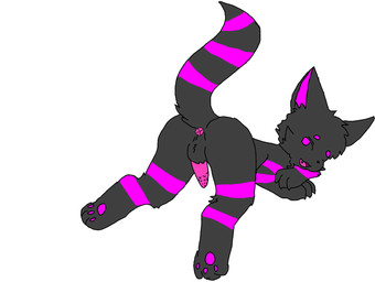 animal_genitalia animal_penis anthro anus balls butt erection feline_genitalia feline_penis fur genitals grey_body grey_fur magenta_fur magenta_stripes male nude open_mouth penile penile_spines penis simple_background solo striped_body striped_fur stripes tail evani_(artist) novel_(levonze) novel_rainov_(levonze) domestic_cat felid feline felis mammal 2025 hi_res