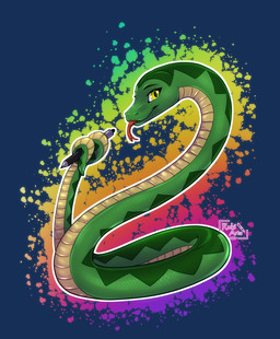 ambiguous_gender feral green_body green_tail looking_at_viewer pen_(object) scales simple_background smile solo tail tongue rukifox art_fight reptile scalie snake 2026 alpha_channel digital_drawing_(artwork) digital_media_(artwork)