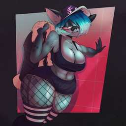 anthro bandage bedroom_eyes big_breasts bottomwear breasts clothing female fishnet_clothing fishnet_legwear hat headgear headwear highlights_(coloring) hotpants jacket legwear muscular muscular_female narrowed_eyes seductive shorts simple_background solo text thick_thighs thigh_highs topwear wide_hips anonymous_artist silvia_(a_vaporeon) felid feline mammal pantherine snow_leopard 1:1 digital_media_(artwork) japanese_text