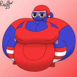 anthro balls big_balls big_breasts big_bulge big_butt big_nipples big_penis blue_body blue_eyelids blue_tail bra breasts bulge butt christmas_clothing christmas_headwear clothing emotionless festive festive_clothing footwear genitals green_eyes gynomorph hat headgear headwear holidays huge_balls huge_breasts huge_bulge huge_butt huge_nipples huge_penis huge_thighs hyper hyper_balls hyper_breasts hyper_bulge hyper_butt hyper_genitalia hyper_nipples hyper_penis hyper_thighs intersex legwear looking_at_viewer nipple_outline nipples panties pattern_clothing pattern_legwear pattern_socks pattern_thigh_highs pattern_thigh_socks penis red_background red_bra red_clothing red_footwear red_hat red_headwear red_legwear red_panties red_socks red_thigh_highs red_thigh_socks red_underwear santa_hat simple_background socks solo tail thick_thighs thigh_highs thigh_socks three-quarter_view tight_clothing underwear white_clothing white_footwear white_legwear white_socks white_thigh_highs white_thigh_socks reathe christmas nintendo pokemon marco_(reathe) drizzile generation_8_pokemon lizard pokemon_(species) reptile scalie 1:1 2025 colored digital_media_(artwork) hi_res shaded signature busty_boy_(lore) male_(lore)