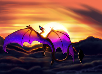 ambiguous_gender cosmic_wings day detailed_background feral membrane_(anatomy) membranous_wings outside sky solo sun tail wings plaguedogs123 european_mythology mythology dragon mythological_creature mythological_scalie scalie western_dragon wyvern 2020 digital_media_(artwork) hi_res