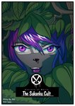 anthro comic cover cover_art cover_page english_text facial_piercing female hair hi_res lip_piercing looking_at_viewer lunate mammal mephitid nose_piercing nose_ring nostril_piercing open_mouth piercing purple_eyes purple_hair ring_piercing skunk snakebite_piercing solo text