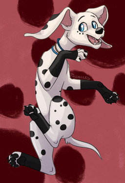 black_spots blue_eyes female feral freckled_face freckles fur leg_markings long_ears markings pink_inner_ear socks_(marking) solo spots spotted_body spotted_fur toony white_body white_fur themiles 101_dalmatian_street 101_dalmatians disney dolly_(101_dalmatians) canid canine canis dalmatian domestic_dog mammal unavailable_at_source