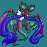 2_tongues feral hyper hyper_tongue long_tongue multi_tongue solo tongue sevi_blaze nintendo pokemon generation_6_pokemon noivern pokemon_(species) hi_res