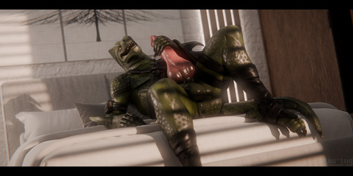 4_claws 4_toes 5_claws 5_fingers anthro anus arm_pouch armband armwear aroused athletic athletic_anthro athletic_male balls bandage bandaged_leg bed bedroom belt belt_pouch bent_legs big_balls big_butt big_knot big_penis biped black_armband black_armwear black_clothing black_gloves black_handwear black_topwear bottomless bottomless_anthro bottomless_male butt claws clothed clothing dutch_angle empty_eyes erection feet finger_claws fingerless_gloves fingers footwear furniture genitals glans gloves glowing glowing_eyes green_balls green_body green_scales green_tail grin hand_on_own_penis hand_on_penis handwear holding_own_penis holding_penis humanoid_genitalia humanoid_penis hybrid_genitalia hybrid_penis inside knot knotted_humanoid_penis knotted_penis leather leather_strap leg_pouch legband legwear looking_pleasured lying lying_on_bed male male_anthro markings masturbation mostly_nude mostly_nude_anthro mostly_nude_male multicolored_body muscular muscular_anthro muscular_male narrowed_eyes non-canine_knot on_back on_bed open_mouth open_smile orange_eyes penile penile_masturbation penis pink_glans pink_knot pink_penis presenting presenting_anus presenting_balls puffy_anus ranged_weapon ribbed_penis scales shadow sharp_teeth shirtless_anthro shirtless_male shoulder_guards shuriken smile socks solo spikes spikes_(anatomy) spots spotted_body spotted_scales spread_legs spreading stirrup_legwear stirrup_socks straps tail tapering_glans teeth thick_penis thick_thighs thigh_pouch three-quarter_view toe_claws toes topwear torn_clothing torn_topwear weapon junatah epic_games fortnite mythology hybrid_(fortnite) dragon lizard mammal mythological_creature mythological_scalie reptile scalie wingless_dragon 2025 2:1 3d_(artwork) absurd_res blender_(artwork) digital_media_(artwork) hi_res letterbox watermark