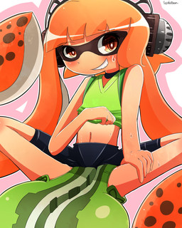 blush bodily_fluids female navel orange_eyes pseudo_hair solo sweat tentacle_hair tentacles borushi nintendo splatoon animal_humanoid aquatic aquatic_humanoid cephalopod cephalopod_humanoid humanoid inkling mollusk mollusk_humanoid 2015 4:5 hi_res