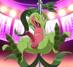 anthro anus balls butt butt_from_the_front dancing dirty dirty_feet erection feet foreskin genitals green_body humanoid_genitalia humanoid_penis leaf leaf_hair leaf_tail looking_at_viewer male multicolored_body nude open_mouth penis plant plant_hair pole pole_dancing pseudo_hair red_body retracted_foreskin semi-anthro smile solo tail tongue tongue_out two_tone_body yellow_sclera dracovar_valeford nintendo pokemon generation_3_pokemon grovyle pokemon_(species) absurd_res digital_media_(artwork) hi_res