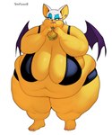 2023 anthro barefoot bat bat_wings belly belly_overhang big_belly big_breasts bikini black_bikini black_clothing black_swimwear breasts burger chubby_cheeks cleavage clothed clothing colored_nails deep_navel double_chin eating eyelashes fat_arms feet female food front_view full-length_portrait heart_accessory hi_res holding_burger holding_food holding_object huge_breasts huge_hips huge_thighs lips mammal membrane_(anatomy) membranous_wings morbidly_obese morbidly_obese_anthro morbidly_obese_female nails narrowed_eyes navel obese obese_anthro obese_female overweight overweight_anthro overweight_female pink_lips pink_nails portrait rouge_the_bat sandwich_(food) sega signature simple_background skimpy solo sonic_the_hedgehog_(series) standing swimwear thick_thighs totesfleisch8 white_background wide_hips wings yellow_body