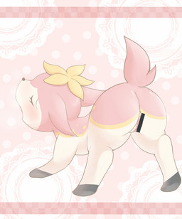 butt censor_bar eyes_closed female feral genitals ineffective_censorship open_mouth quadruped rear_view solo tail vulva unknown_artist nintendo pokemon deer deerling generation_5_pokemon mammal pokemon_(species) spring_deerling censored hi_res