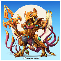 ambiguous_gender anthro armor biped clothed clothing digitigrade front_view grey_body holding_object holding_weapon narrowed_eyes simple_background solo standing weapon crazydrak league_of_legends riot_games tencent azir_(lol) avian 1:1 2023 absurd_res alternate_version_at_source dated hi_res