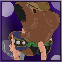 anthro big_muscles butt chaps clothed clothing dancing glistening male money muscular muscular_anthro muscular_male oil partially_clothed pole pole_dancing rear_view smile solo strip_club stripper stripper_pole text underwear conditional_dnp notkastar mammal murid murine rat rodent 1:1 2018 digital_media_(artwork) signature sketch