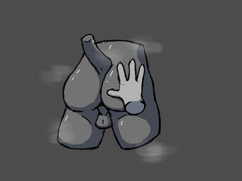 anthro anus backsack balls butt butt_grab butt_shot disembodied_hand genitals grey_background hand_on_butt male rear_view simple_background solo spread_anus spreading veuper 2d_animation 4:3 animated frame_by_frame