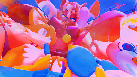 aircraft airplane angle_view anthro ball bedroom_eyes beverage big_breasts bikini bikini_bottom bikini_top black_body bodily_fluids breasts brown_body clothing collar curvy_figure female femboy femboy_pred food glass group hand_in_hip inflatable_toy larger_female lemonade light looking_down looking_up male male/female narrowed_eyes orange_body partially_submerged pool popsicle popsicle_in_mouth pubes seductive seductive_mouth short_male size_difference sky sleeping smile sunlight sweat swimwear two-piece_swimsuit vehicle waterdrops michmachape sega sonic_adventure sonic_the_hedgehog_(series) chaos_(sonic) miles_prower rouge_the_bat bat canid canine fox humanoid mammal hi_res