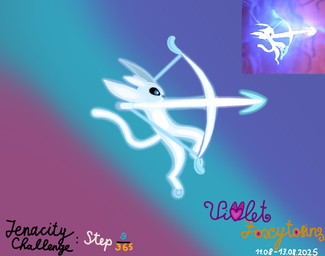 abstract_background ambiguous_gender anthro arrow_(weapon) black_sclera blue_eyes bow_(weapon) ears_up hooves midair ranged_weapon simple_background solo tail weapon violet_foxytosin dust:_an_elysian_tail microsoft ori_(series) xbox_game_studios ori_(ori) bat mammal nimbat 2025 dated digital_media_(artwork) krita_(artwork) signature