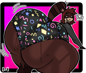 anthro bedroom_eyes bent_over big_butt black_nose bodily_fluids bottom_heavy bottomwear brown_body brown_fur brown_hair bubble_butt butt butt_focus clothed clothed_anthro clothed_male clothing curvy_figure femboy fur glistening glistening_butt glistening_thighs gloves_(marking) grey_clothing grey_shirt grey_topwear hair half-closed_eyes head_turned heart_symbol huge_butt huge_hips huge_thighs hyper hyper_butt hyper_thighs leaning leaning_forward leg_markings logo long_sleeve_shirt looking_back male male_anthro markings mischievous_smile mole_(marking) mole_on_butt motion_lines multicolored_body multicolored_fur narrowed_eyes outline panties partially_clothed partially_clothed_anthro partially_clothed_male pattern_bottomwear pattern_clothing pattern_panties pattern_underwear presenting presenting_hindquarters rear_view round_ears seductive shirt short_hair simple_background simple_eyes smile smug smug_grin socks_(marking) solo striped_markings striped_tail stripes sweat sweaty_butt tail tail_markings tan_body tan_fur thick_thighs three-quarter_view tight_panties topwear twerking two_tone_body two_tone_fur underwear voluptuous voluptuous_anthro voluptuous_male white_eyes white_outline wide_hipped_anthro wide_hipped_male wide_hips wobbling_butt ghostfuckrr panna_cotta_(ghostfuckrr) canid canine mammal raccoon_dog tanuki 2026 artist_logo colored digital_drawing_(artwork) digital_media_(artwork) hi_res shaded