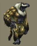 3_fingers 3_toes abs anthro biped black_claws brown_background brown_body brown_fur brown_stripes claws countershade_torso countershading crotch_tuft facial_hair feet fingers fluffy fluffy_tail fur grey_body grey_countershading grey_fur hair hairy hand_on_hip looking_away male mane mane_hair markings multicolored_body multicolored_fur muscular muscular_anthro muscular_male mustache naturally_censored navel nude pose simple_background solo standing striped_markings striped_tail stripes tail tail_markings toes tuft vein white_body white_fur white_stripes yellow_body yellow_fur gweek chalicothere chalicotherium mammal prehistoric_species 2007 4:5 digital_media_(artwork) full-length_portrait portrait