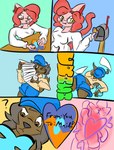 alternate_species anthro cursed_object duo falling female heart_symbol mail mailbox transformation andetheslayer cursedmarked ande_(andetheslayer) animal_humanoid canid canid_humanoid canine canine_humanoid dog_humanoid felid feline humanoid mammal mammal_humanoid comic hi_res story story_in_description