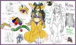 anthro breasts female glamfur horn medium_breasts solo tail tattoo text vera_(artist) vera_(vera) demon domestic_cat felid feline felis langurhali mammal english_text model_sheet