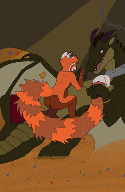 abdominal_bulge accessory anal anal_penetration animal_genitalia animal_penis anthro anthro_on_feral anthro_penetrated balls bdsm bestiality big_balls big_penis blue_eyes bondage bound bulge butt cave chain chain_leash claws cloaca cloacal_penis coin colored_nails dominant dominant_male duo ear_piercing equine_genitalia equine_penis erection eye_contact feral feral_penetrating feral_penetrating_anthro feral_penetrating_male fluffy fluffy_tail fur furgonomics genitals gold_(metal) gold_coin gold_jewelry green_body green_scales hand_holding horizontal_cloaca horn huge_penis hybrid_genitalia hybrid_penis industrial_piercing jewelry knot knotted_equine_penis knotted_penis larger_dom leash long_tail looking_at_another looking_pleasured male male/male male_dominating_male male_on_feral male_penetrated male_penetrating male_penetrating_male membrane_(anatomy) membranous_wings nails necklace nude open_mouth orange_body orange_fur penetration penile penile_penetration penis penis_in_ass piercing red_eyes ribbons ring_(jewelry) scales sex silver_(metal) sitting size_difference smile submissive submissive_male tail tail_accessory tail_grab tongue treasure wings hugo_foxtrot mythology ailurid dragon mammal mythological_creature mythological_scalie red_panda reptile scalie