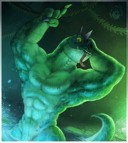 abs anthro biceps facial_piercing green_body green_scales head_spikes looking_at_viewer male mouth_piercing multicolored_claws muscular muscular_anthro muscular_male navel navel_piercing neck_piercing nipple_piercing nipples nose_piercing nose_ring nude pecs piercing pond purple_spikes ring_piercing scales smile solo spikes spikes_(anatomy) tail tongue tongue_out tongue_piercing water yellow_sclera red_safe_boi goat_(movie) sony_corporation sony_pictures modo_olachenko komodo_dragon lizard monitor_lizard reptile scalie 2026 absurd_res digital_media_(artwork) hi_res
