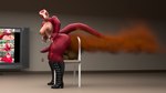 anthro big_butt butt fart fart_fetish fart_sniffing farting_on_face female male male/female sniffing thick_thighs wide_hips suicune_queen_(artist) tyranny_(tyrannytrex) dinosaur prehistoric_species reptile scalie 16:9 hi_res widescreen