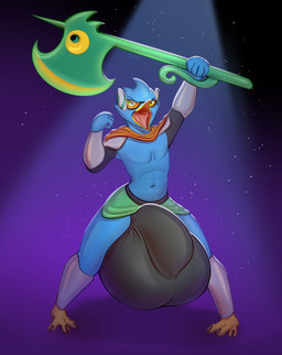 3_toes anthro axe balls beak big_balls big_bulge big_penis blue_body blue_feathers bulge clothed clothing eyewear feathers feet genitals glasses holding_object huge_balls huge_bulge huge_penis hyper hyper_balls hyper_bulge hyper_genitalia hyper_penis male melee_weapon nude penis solo toes topwear underwear weapon sjevi deltarune undertale_(series) berdly avian bird 2022 digital_media_(artwork)