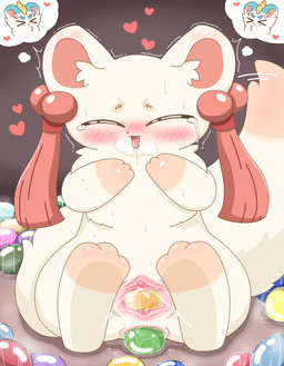 anal anal_fluids anal_penetration anus big_tail blue_body blue_fur blush blush_lines bodily_fluids cavity_storage cum cum_drip cumshot dripping egg ejaculation eyes_closed feet female feral fur fur_markings gem genital_fluids genitals heart_symbol horn jewelry markings multicolored_body multicolored_fur on_ground oviposition penetration round_ears simple_background sitting solo spread_anus spread_vulva spreading sweat tail tail_motion tailwag tears two_tone_body two_tone_fur vaginal vaginal_fluids vaginal_penetration vaginal_storage vulva white_body white_fur caroll fabulous_beasts fenz_(studio) mythology tianlu_(fabulous_beasts) tubaoshu_(fabulous_beasts) herpestid mammal mongoose mythological_creature pixiu absurd_res hi_res