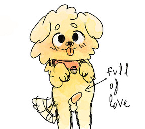 animal_genitalia anthro balls belly big_belly big_eyes blep blush casual_nudity collar erection floppy_ears genitals male oblivious sheath solo standing tail tail_motion tailwag tongue tongue_out young young_anthro hotpuppi dandelion_(hotpuppi) canid canine canis domestic_dog mammal low_res