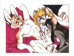 2004 absurd_res balls bent_legs bent_over blonde_hair blue_eyes breasts brown_eyes brown_hair butt cacomistle chester_ringtail_magreer claws cum ear_piercing eyewear female fur glasses grey_fur group hair hi_res hindpaw kneeling legs_up licking licking_lips long_hair lying male mouse mousey_love_girls nipples on_back orgasm paws penis piercing pillow pink_eyes pink_nipples pink_nose ringtail rodent sex sheath spread_legs spreading straight terrie_smith toe_claws tongue tongue_out traditional_media white_fur
Rating: Explicit
Score: 6
User: Chester_Ringtail
Date: December 04, 2012