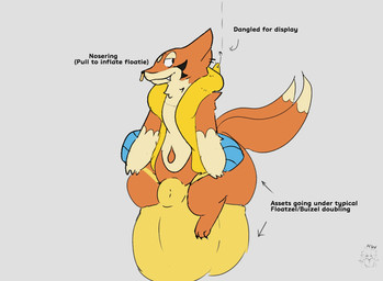 2_tails 3_fingers 3_toes 4_balls animal_genitalia balls big_balls big_butt biped black_nose butt facial_piercing feet feral fingers fur genitals grey_background huge_balls huge_butt hyper hyper_balls hyper_butt hyper_genitalia long_tail male multi_balls multi_genitalia multi_tail neck_tuft nose_piercing nose_ring nude orange_body orange_butt orange_fur orange_tail piercing ring_piercing sheath simple_background solo tail teeth text toes tuft yellow_balls yellow_sheath hollowedwood nintendo pokemon floatzel generation_4_pokemon pokemon_(species) 2026 english_text hi_res