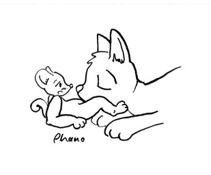 ambiguous_gender ambiguous_penetration anthro blush duo eyes_closed feral looking_at_another looking_pleasured lying on_back oral oversized_oral penetration size_difference phano domestic_cat felid feline felis mammal mouse murid murine rodent monochrome