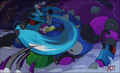 air_inflation air_puff black_border black_outline black_sclera border cloud hyper hyper_inflation inflation light metallic_body motion_lines outline red_eyes text areoants sega sonic_the_hedgehog_(series) metal_overlord super_knuckles super_sonic super_tails 2020 artist_name hi_res lighting