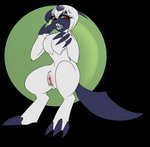 anthro anthrofied female feral genitals pokemorph pussy sharp_teeth solo teeth shanawgoddess nintendo pokemon moonlight_the_absol absol generation_3_pokemon mammal pokemon_(species) alpha_channel hi_res