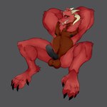 anthro balls belly erection feet genitals humanoid_genitalia humanoid_penis hushimutt male nipple_piercing nipples paws penis piercing solo teeth deuzion mythology dragon mythological_creature mythological_scalie scalie 1:1 hi_res