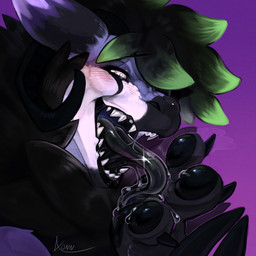 anthro blush bodily_fluids claws dripping feet foot_fetish foot_lick licking male pawpads saliva saliva_drip sharp_teeth solo steamy_feet teeth tongue xonn shastalestrange wickerbeast 1:1 absurd_res hi_res