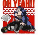 2011 anthro ape black_body black_fur blue_body blue_fur duo english_text erection fur genitals gor_(tomcat) gorilla grey_body grey_nipples grey_skin haplorhine hot_dogging humanoid_genitalia humanoid_penis male male/male mammal muscular muscular_anthro muscular_male nipples penis pink_body pink_nipples pink_skin primate primer_(tomcat) sex speech_bubble text tomcat_(artist) vein veiny_penis