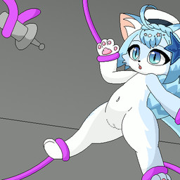 egg female male oviposition pregnant milkis2000 cat_busters akurara chrona_(cat_busters) hinozuki animated low_res